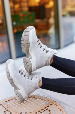 Damskie Big Star Shoes Buty Trekkingowe Big Star II274331 Beżowe