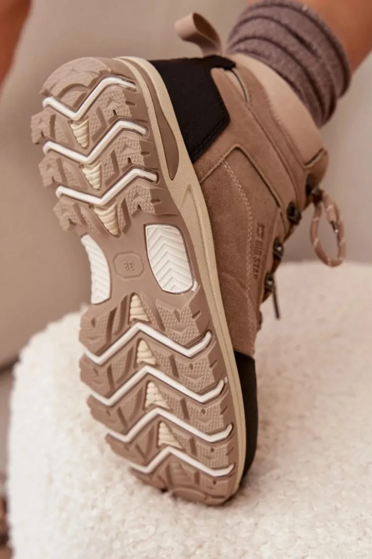 Hot Big Star Shoes Buty Trekkingowe Damskie Big Star SS274095 Beżowe