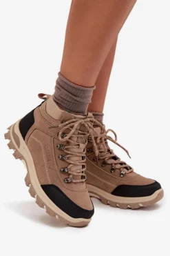 Hot Big Star Shoes Buty Trekkingowe Damskie Big Star SS274095 Beżowe