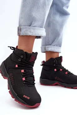 Damskie Big Star Shoes Buty Trekkingowe Trapery Memory Foam System Czarne Big Star MM274562