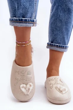 Clearance Boto Błyszczące Kapcie Damskie Beżowe Geraja Beżowy