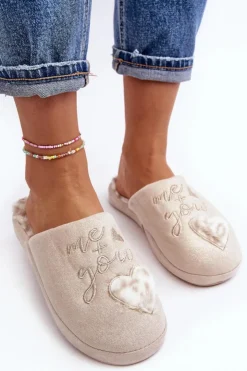 Clearance Boto Błyszczące Kapcie Damskie Beżowe Geraja Beżowy