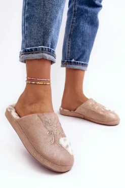 Boto Kapcie Klasyczne|Klapki Damskie Klasyczne*Błyszczące Kapcie Damskie Różowe Geraja Różowy