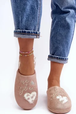 Boto Kapcie Klasyczne|Klapki Damskie Klasyczne*Błyszczące Kapcie Damskie Różowe Geraja Różowy