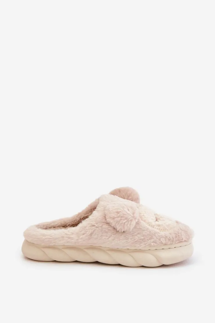 Discount Boto Ciepłe Futrzane Kapcie Damskie Beżowe Jozelinetta Beżowy