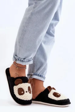 Damskie Boto Ciepłe Kapcie Damskie Czarne Priseth