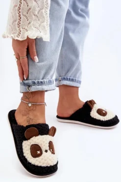 Damskie Boto Ciepłe Kapcie Damskie Czarne Priseth