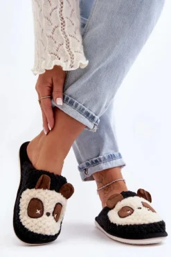 Damskie Boto Ciepłe Kapcie Damskie Czarne Priseth