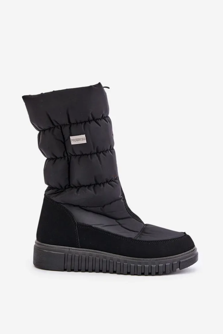 New Boto Ciepłe Śniegowce Damskie Progress PROGJ-24-149 Czarne