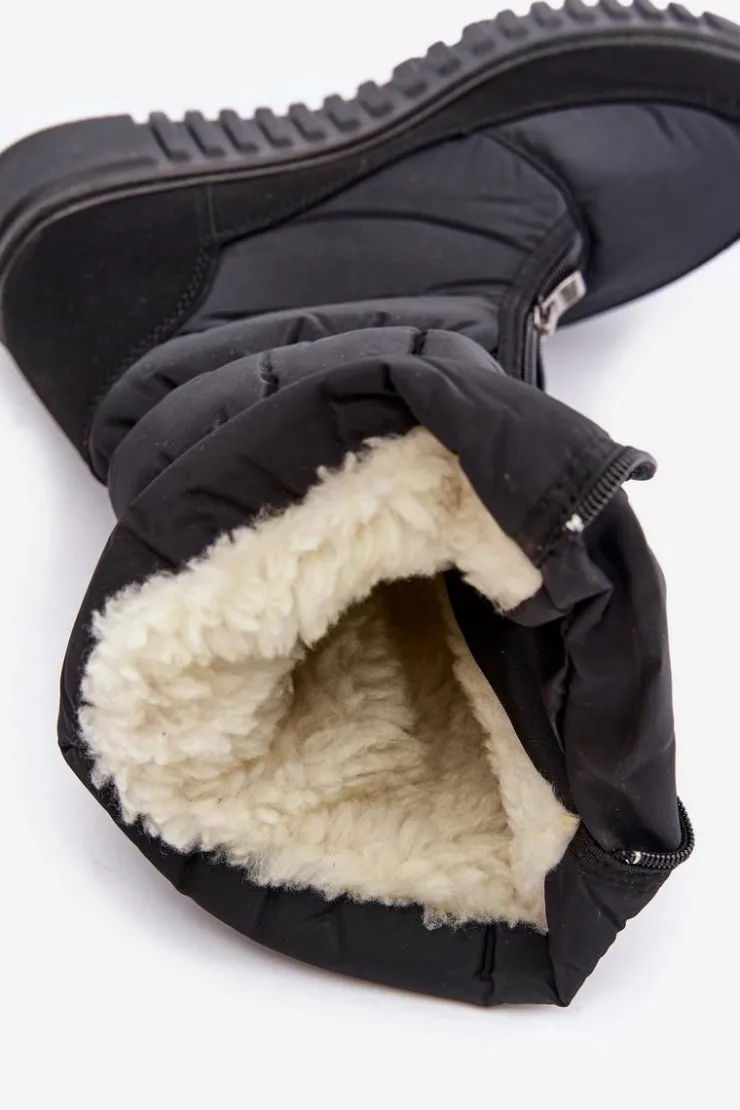 New Boto Ciepłe Śniegowce Damskie Progress PROGJ-24-149 Czarne