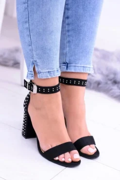 New Boto Czarne Damskie Sandały Na Słupku Dżety Kimko