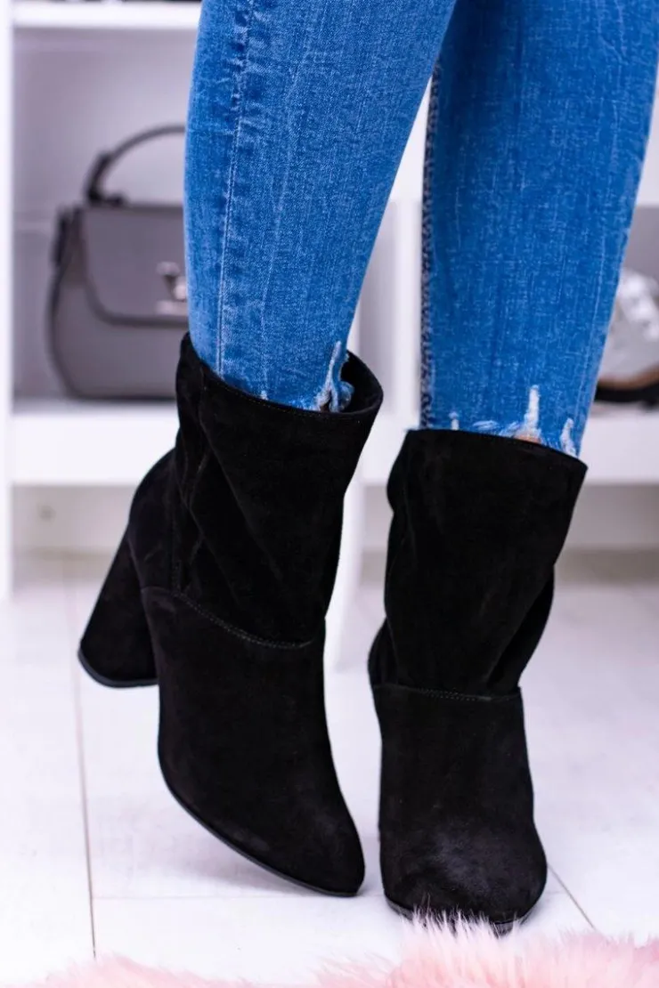 Laura Messi Botki Na Słupku|Brązowe I Beżowe Botki*Czarne Wysokie Zamszowe Botki na Słupku 1857