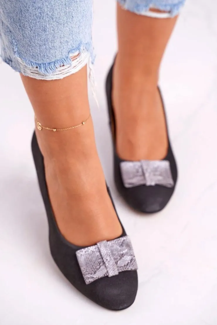 Maciejka Czółenka Zamszowe|Czółenka Klasyczne*Czółenka Damskie Zamszowe Grafitowe 3356A-43/00-1