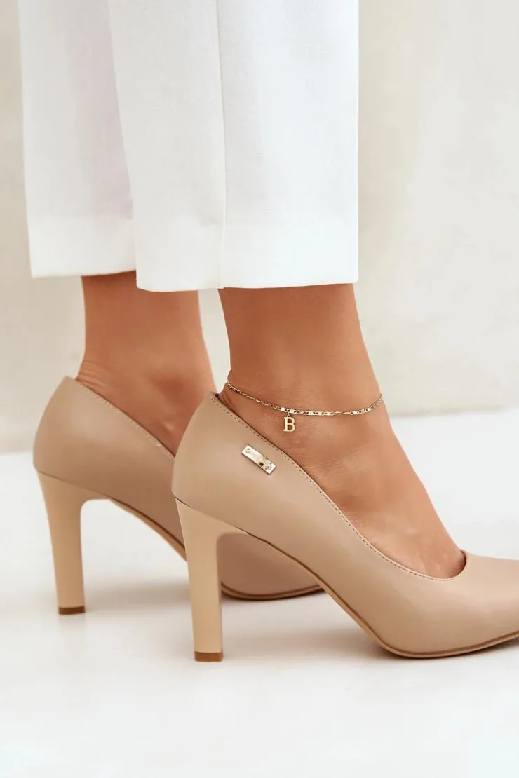 Buty Sergio Leone Czółenka Na Słupku|Czółenka Klasyczne*Czółenka Damskie Na Słupku Sergio Leone Coffe Campbell