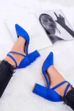 Hot Boto Czółenka Damskie Na Słupku W Szpic Chabrowe Traffic