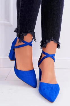 Hot Boto Czółenka Damskie Na Słupku W Szpic Chabrowe Traffic