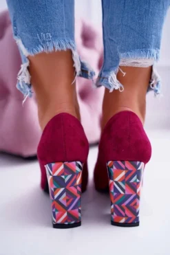 Damskie Buty Sergio Leone Czółenka Damskie Sergio Leone Odkryte Palce PB133 Fuksja Fani