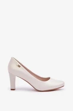 Hot Buty Sergio Leone Czółenka Damskie Sergio Leone Perłowe Orsola