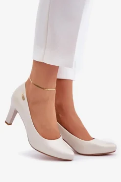 Hot Buty Sergio Leone Czółenka Damskie Sergio Leone Perłowe Orsola