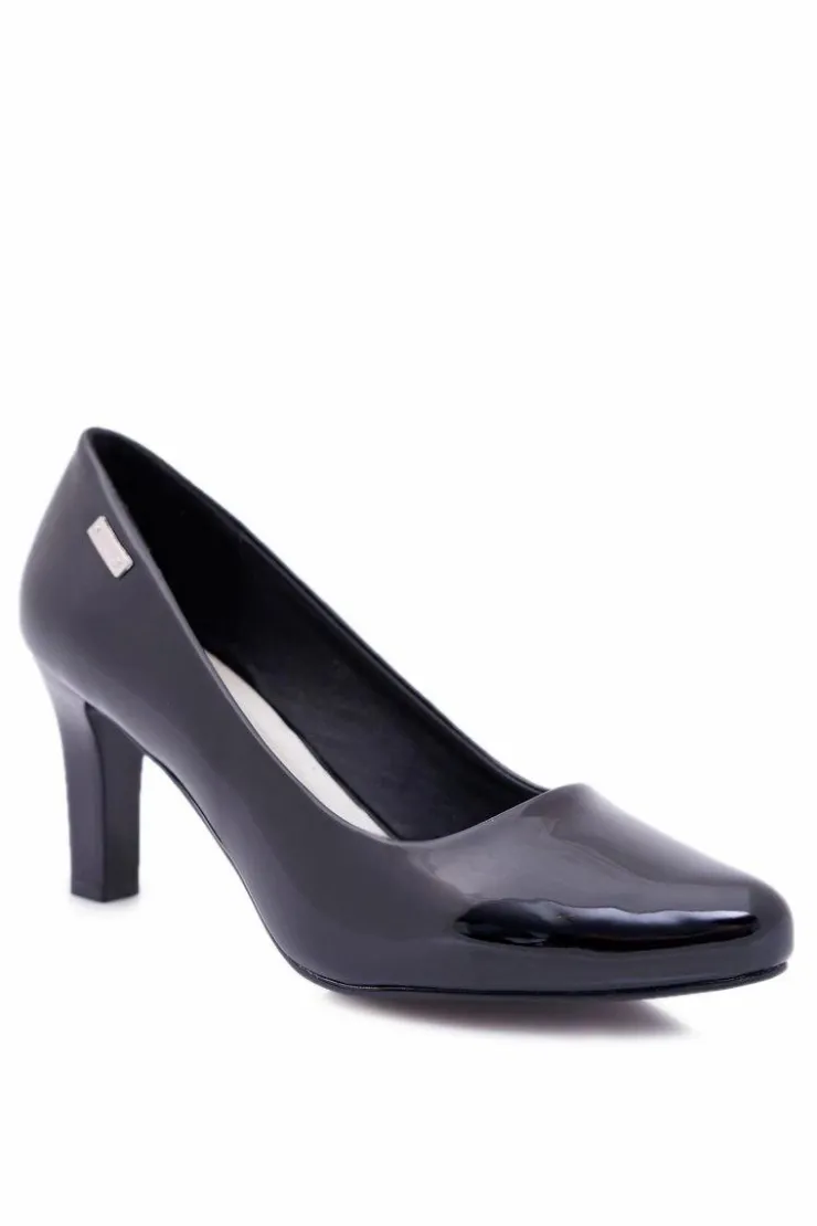 Damskie Buty Sergio Leone Czółenka damskie Sergio Leone Czarne Lakierowane Orsola