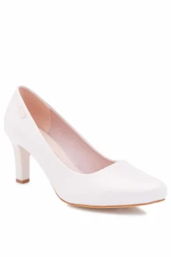 Buty Sergio Leone Czółenka Na Słupku|Czółenka Klasyczne*Czółenka damskie Sergio Leone Beżowe Perłowe Orsola