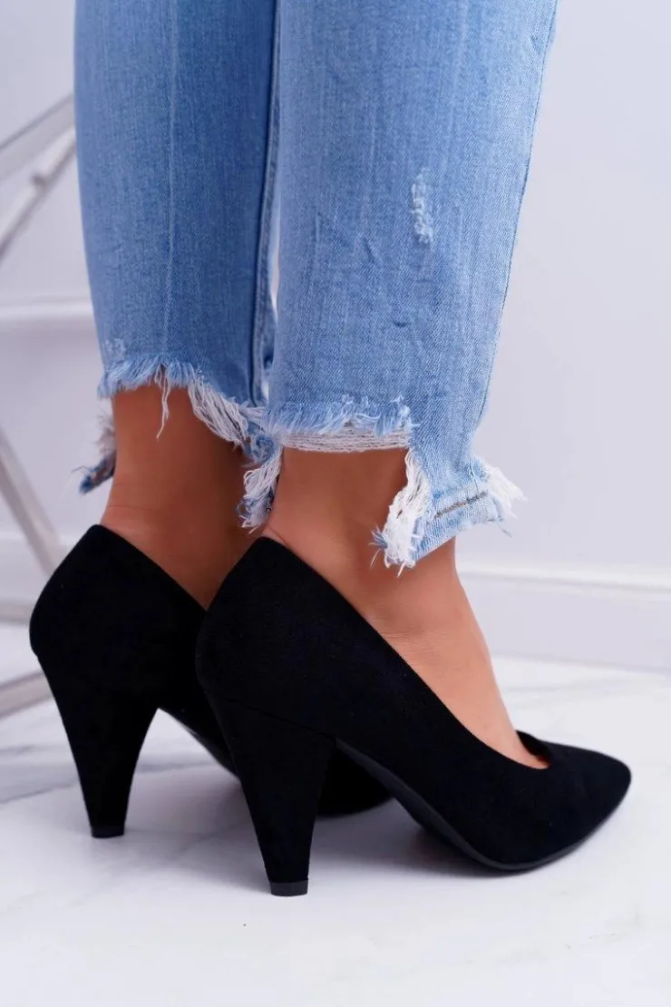 Damskie Buty Sergio Leone Czółenka Damskie Sergio Leone PB139 Czarne Felice