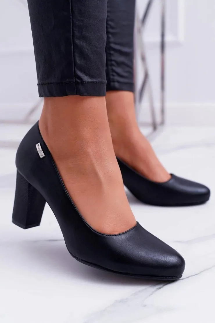 Damskie Buty Sergio Leone Czółenka Damskie Sergio Leone PB130 Czarne Amber