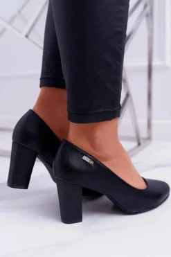 Damskie Buty Sergio Leone Czółenka Damskie Sergio Leone PB130 Czarne Amber