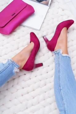 Damskie Buty Sergio Leone Czółenka Damskie Sergio Leone Fuksja Zamsz Orsola