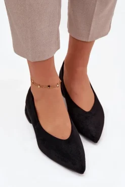 Boto Czółenka Klasyczne|Czółenka Zamszowe*Czółenka Na Klocku Z Eko Zamsz Czarne Karielle