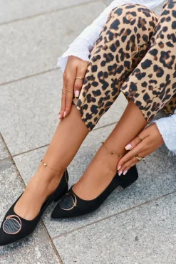 Sale Damskie buty S.Barski Czółenka Na Niskim Obcasie Z Eko Zamszu S.Barski KV27-037 Czarne Czarny