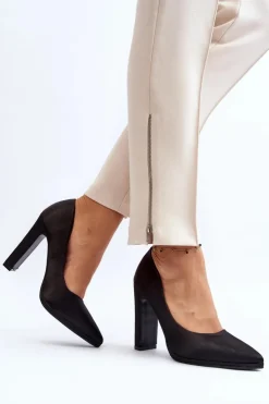 Online Boto Czółenka Na Słupku Czarne Piatti