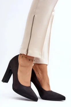 Online Boto Czółenka Na Słupku Czarne Piatti