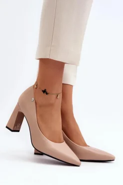 Damskie Buty damskie Vinceza Czółenka Na Słupku Eko Skóra Beżowe Giseleni