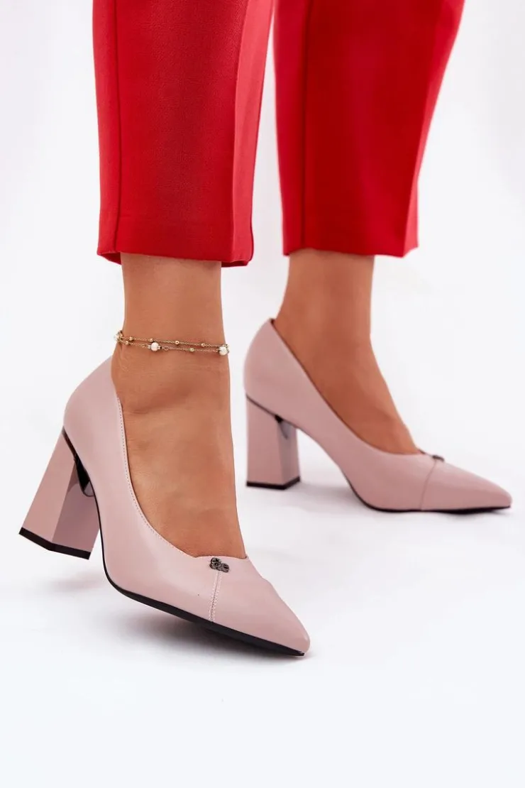 Online Buty damskie Vinceza Czółenka Na Słupku Eleganckie Vinceza 62224 Różowe Różowy