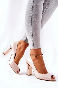 Monnari Czółenka Na Słupku*Czółenka Na Słupku 0780-015 Beżowe