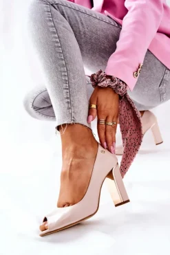 Monnari Czółenka Na Słupku*Czółenka Na Słupku 0780-015 Beżowe