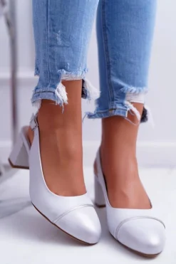 Damskie Buty Sergio Leone Czółenka Na Słupku Sergio Leone SK797 Szare Hertes