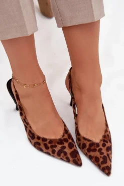 Damskie Boto Czółenka Na Szpilce Panterka Phelia