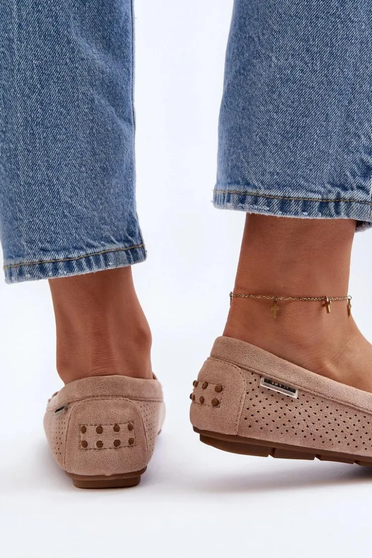 Damskie Boto Damskie Ażurowe Mokasyny Beżowe Rasirna