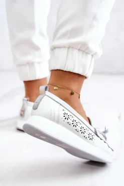 Best Buty damskie Vinceza Damskie Ażurowe Mokasyny Na Platformie Białe Louise