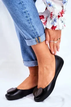 Best ZAXY Damskie Baleriny Pachnące Gumowe Czarne FF285050