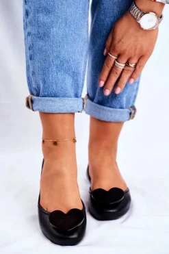 Best ZAXY Damskie Baleriny Pachnące Gumowe Czarne FF285050