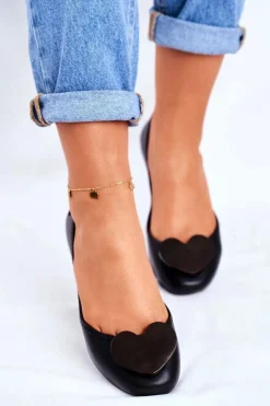 Best ZAXY Damskie Baleriny Pachnące Gumowe Czarne FF285050