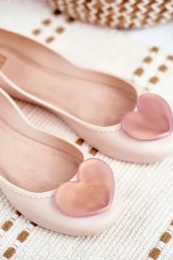 Hot ZAXY Damskie Baleriny Pachnące Gumowe Beżowe FF285051