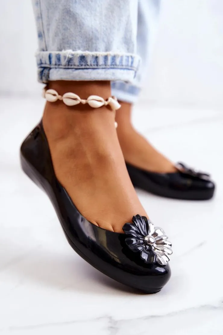 Damskie ZAXY Damskie Baleriny Pachnące Gumowe JJ285048 Czarne