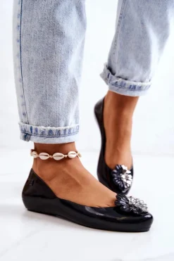 Damskie ZAXY Damskie Baleriny Pachnące Gumowe JJ285048 Czarne