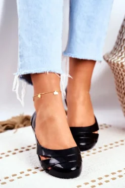 Damskie ZAXY Damskie Baleriny Pachnące Gumowe Czarne FF285053