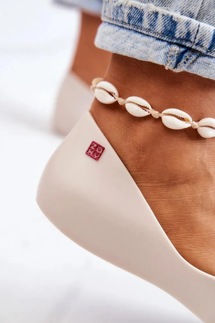 ZAXY Baleriny Klasyczne*Damskie Baleriny Pachnące Gumowe JJ285045 Beżowe