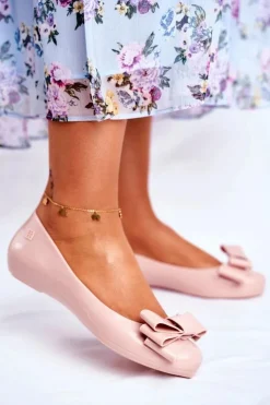 Online ZAXY Damskie Baleriny Pachnące Gumowe Jasno Różowe FF285058